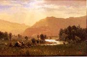 Albert Bierstadt Figures_in_a_Hudson_River_Landscape oil
